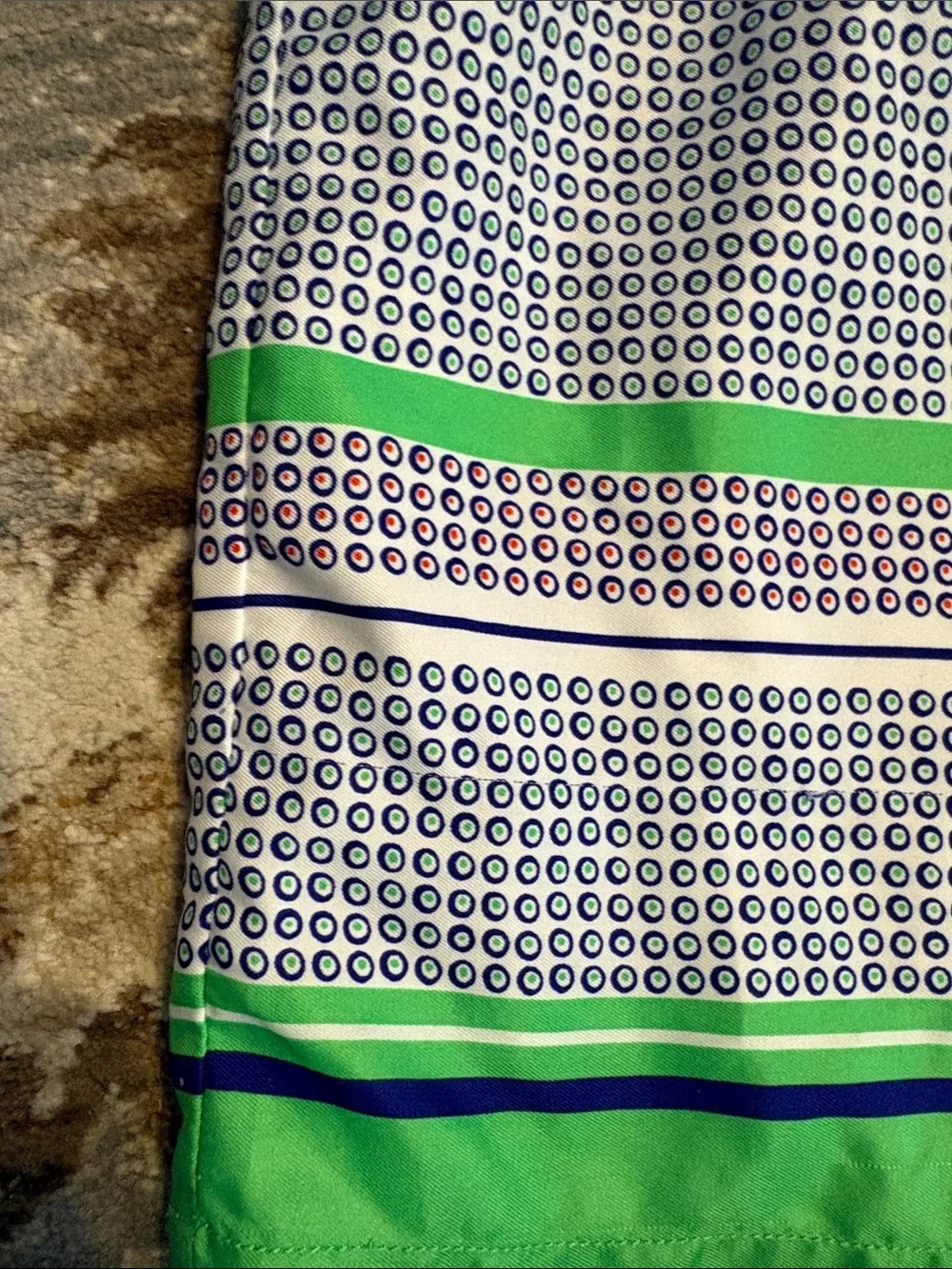 Janie and Jack Green and Navy Geometric Stripe Pajama Pants size 4